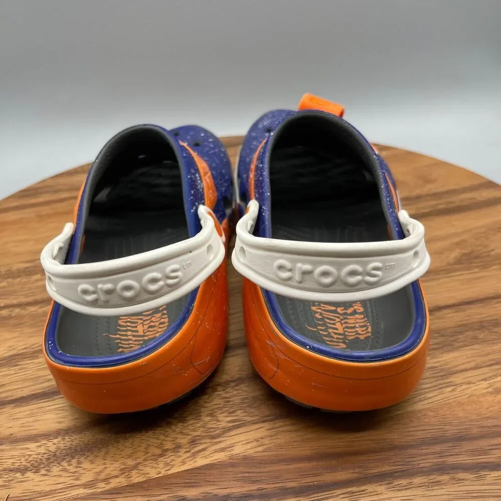 Crocs Classic Clogs Mens Size 7 Womens 9 Hasbro Nerf Blue/Orange Casual Comfort